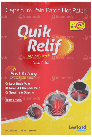 Quik Relif 6.5 Cm X 4.2 Cm Topical Patch 3